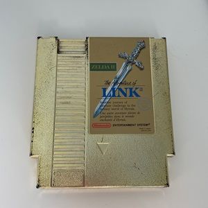 The legend of Zelda the adventure of link NES game.